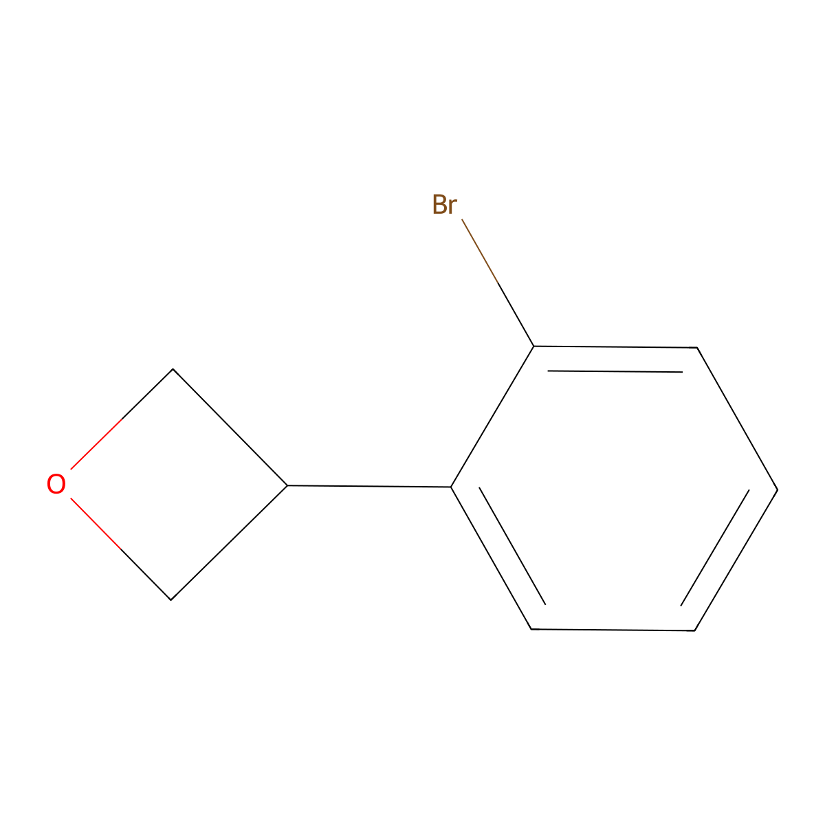 3-(2-Bromophenyl)oxetane molecular structure, CAS 1425412-25-4
