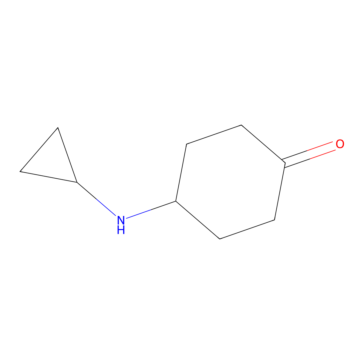4-(Cyclopropylamino)cyclohexan-1-one molecular structure, CAS 1425413-21-3
