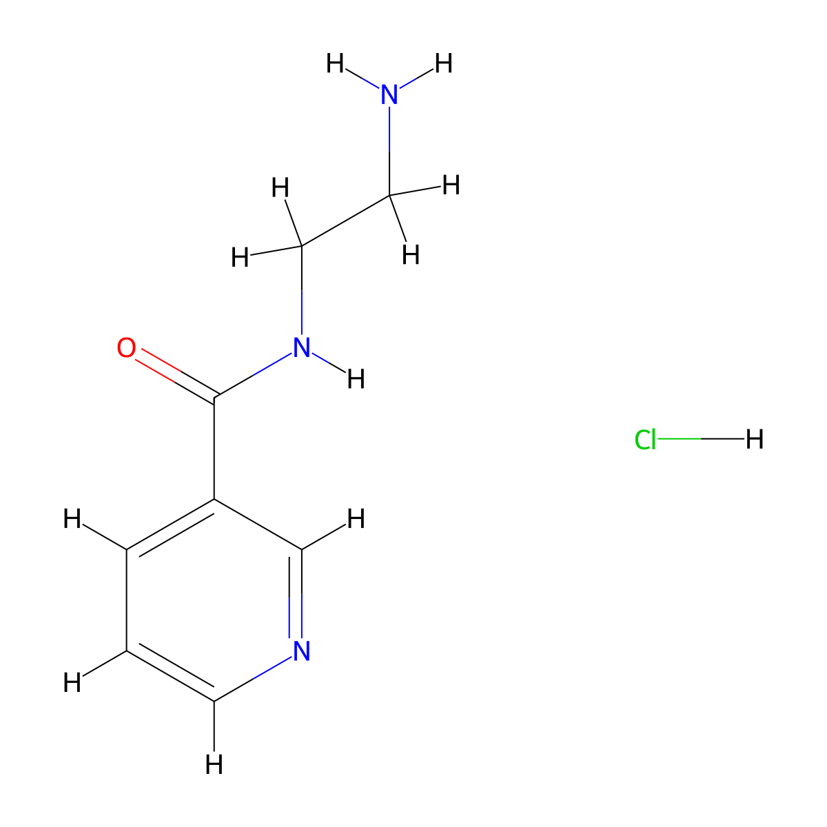 N-(2-Aminoethyl)nicotinamide hydrochloride molecular structure, CAS 142545-82-2
