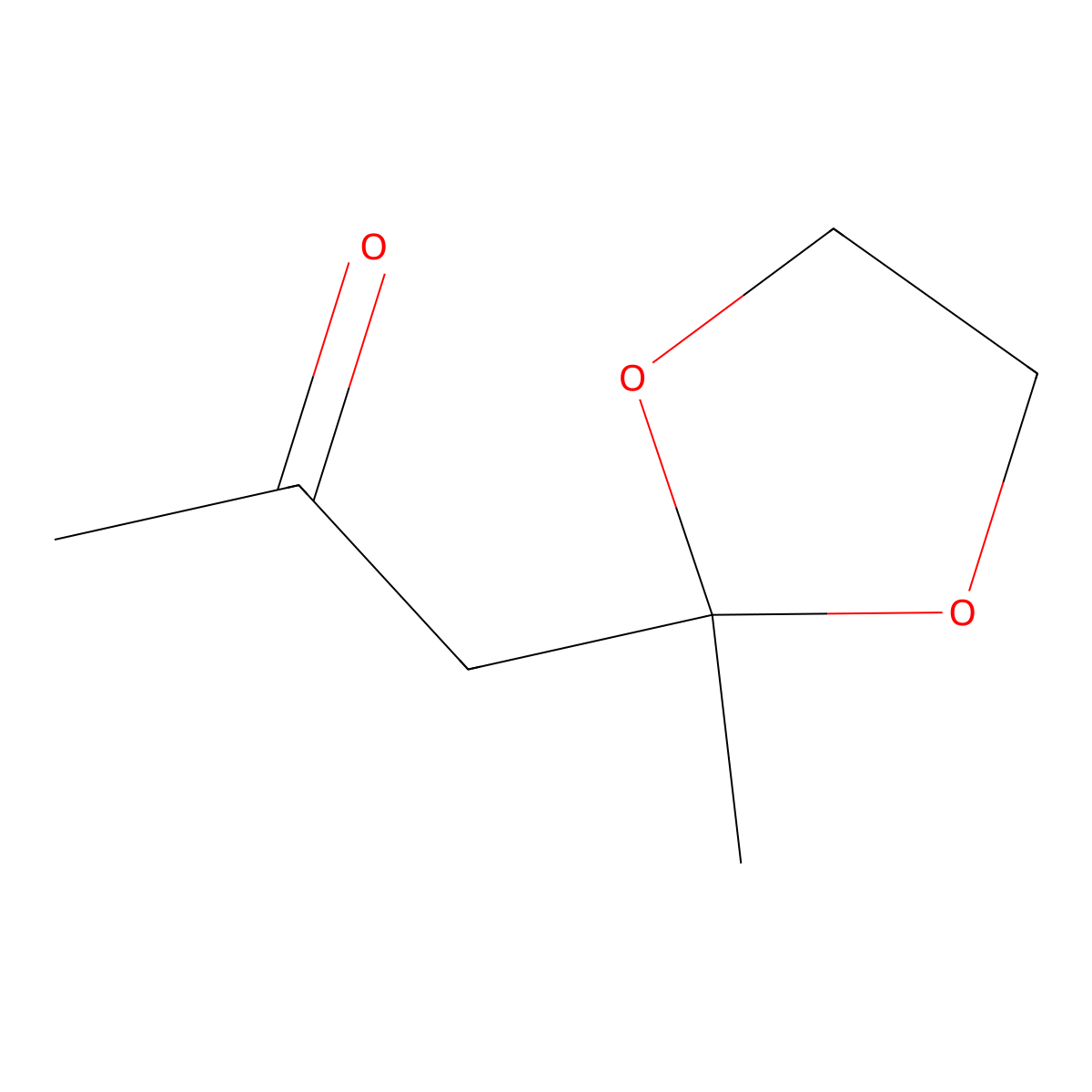 2-Propanone, 1-(2-methyl-1,3-dioxolan-2-yl)- molecular structure, CAS 14255-36-8