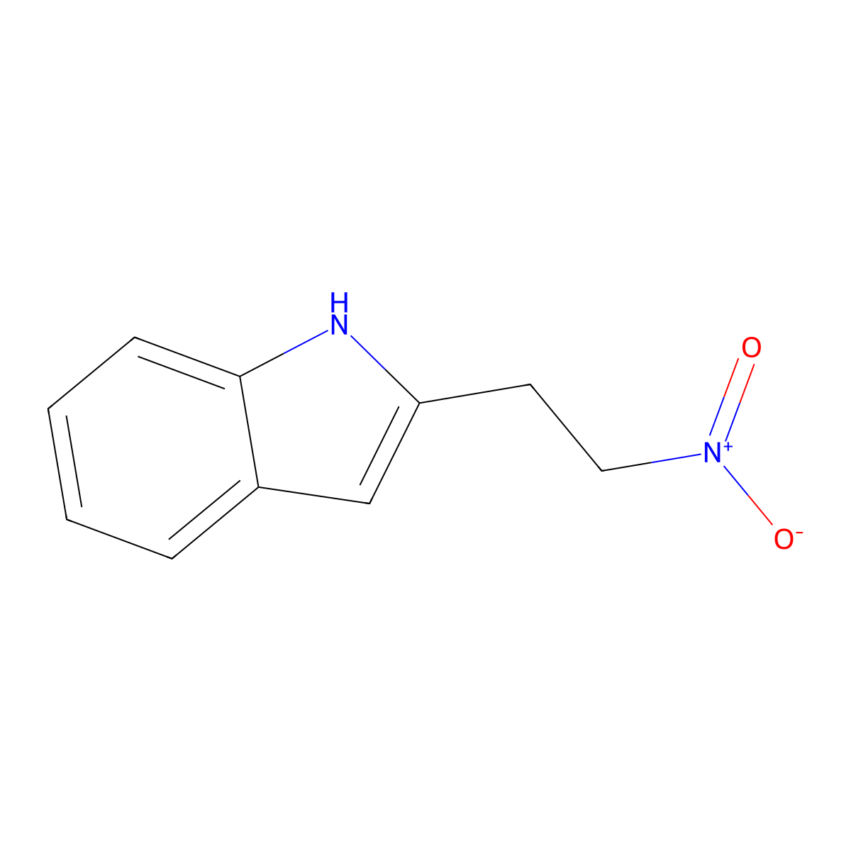 2-(2-nitroethyl)-1H-indole molecular structure, CAS 14255-50-6