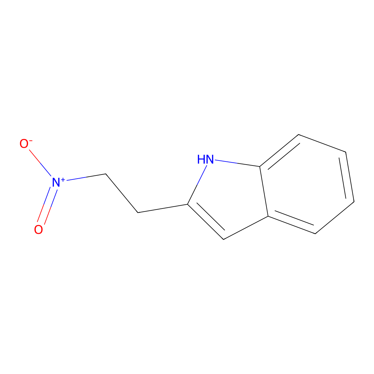 2-(2-nitroethyl)-1H-indole molecular structure, CAS 14255-50-6