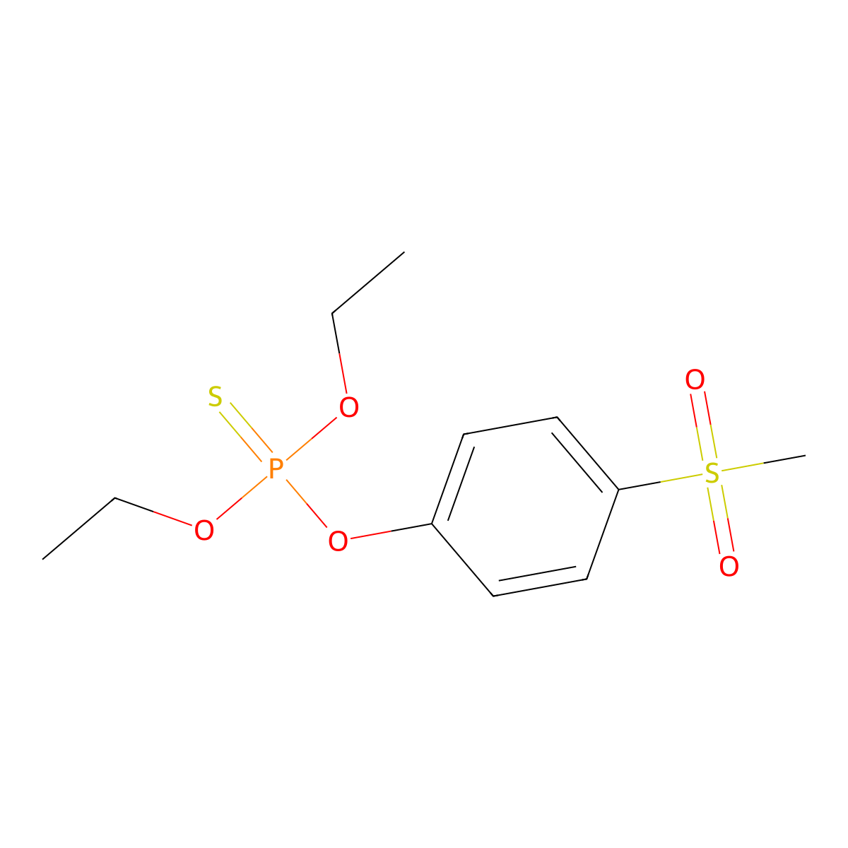 Fensulfothion sulfone molecular structure, CAS 14255-72-2