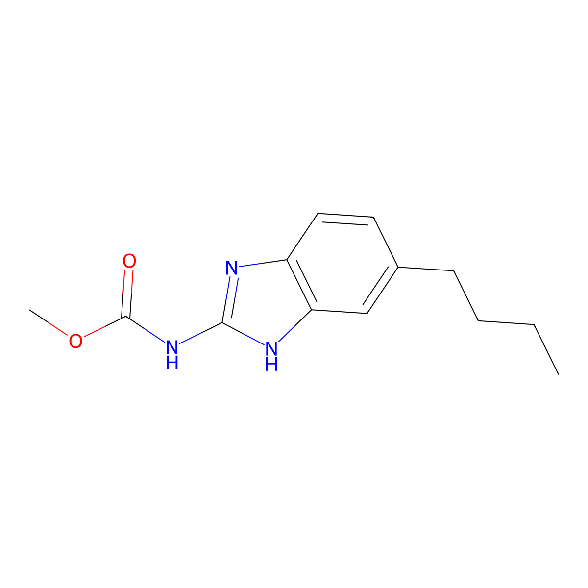 Parbendazole molecular structure, CAS 14255-87-9