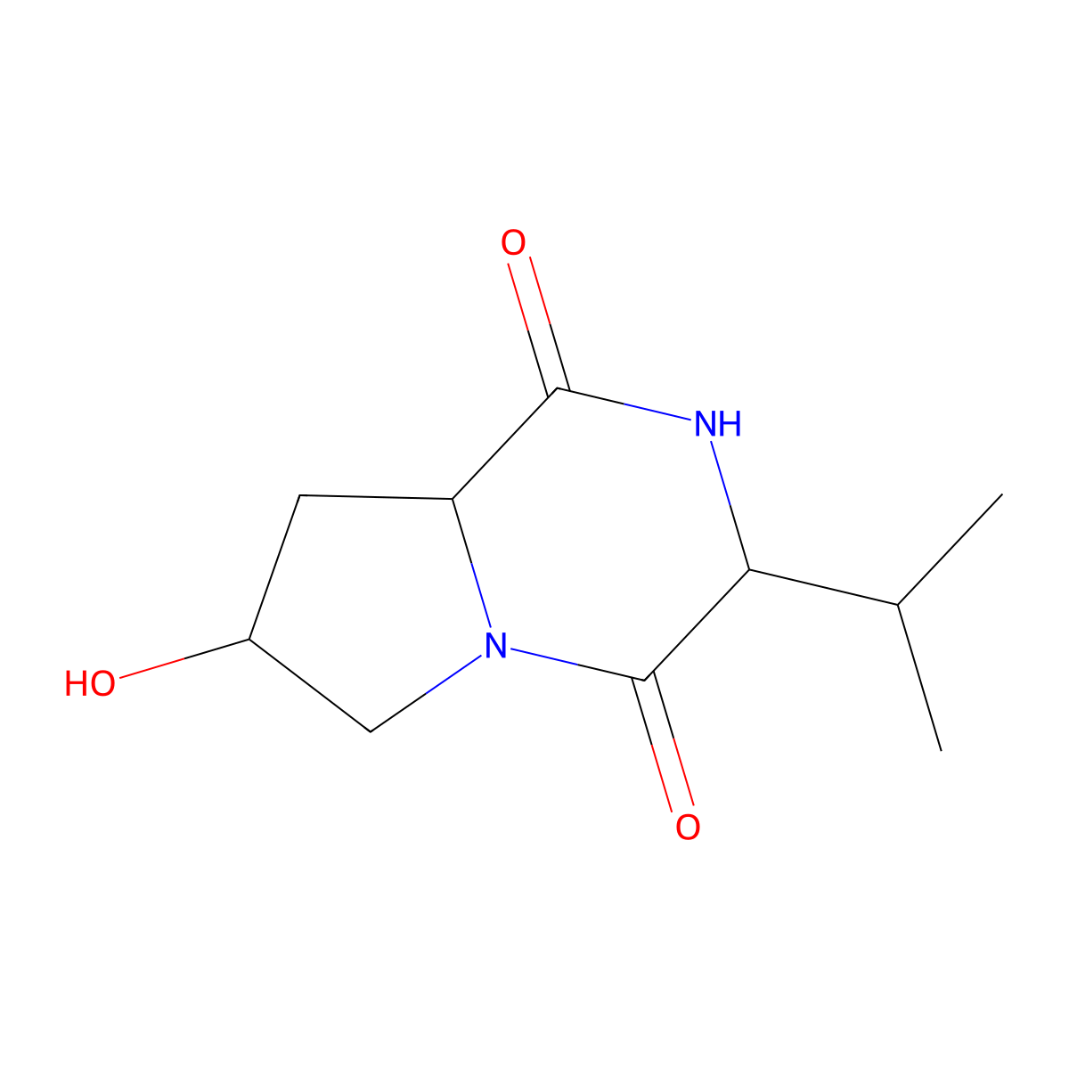 7-Hydroxy-3-isopropylhexahydropyrrolo[1,2-a]pyrazine-1,4-dione molecular structure, CAS 1425501-89-8