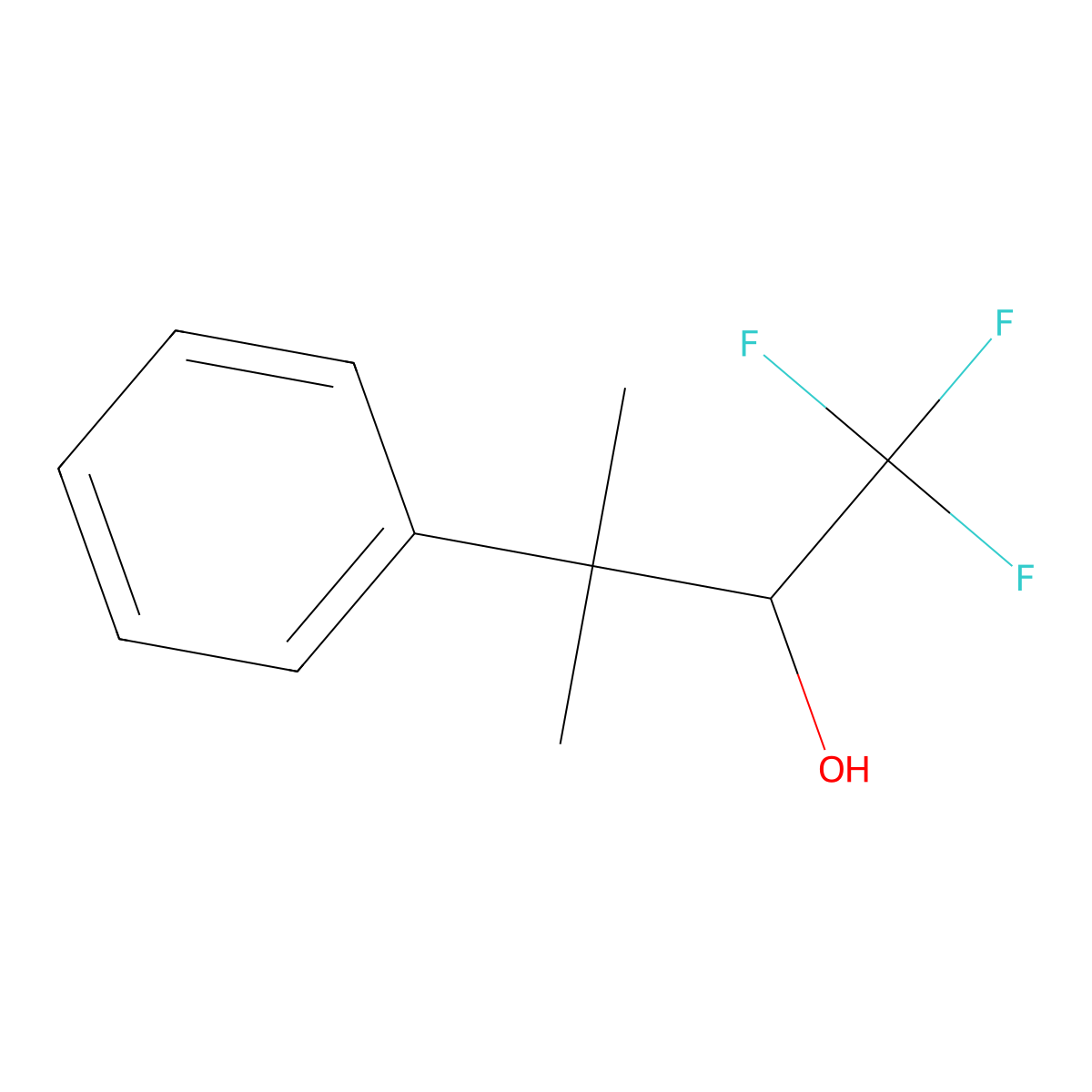 1,1,1-Trifluoro-3-methyl-3-phenylbutan-2-ol molecular structure, CAS 1425509-15-4
