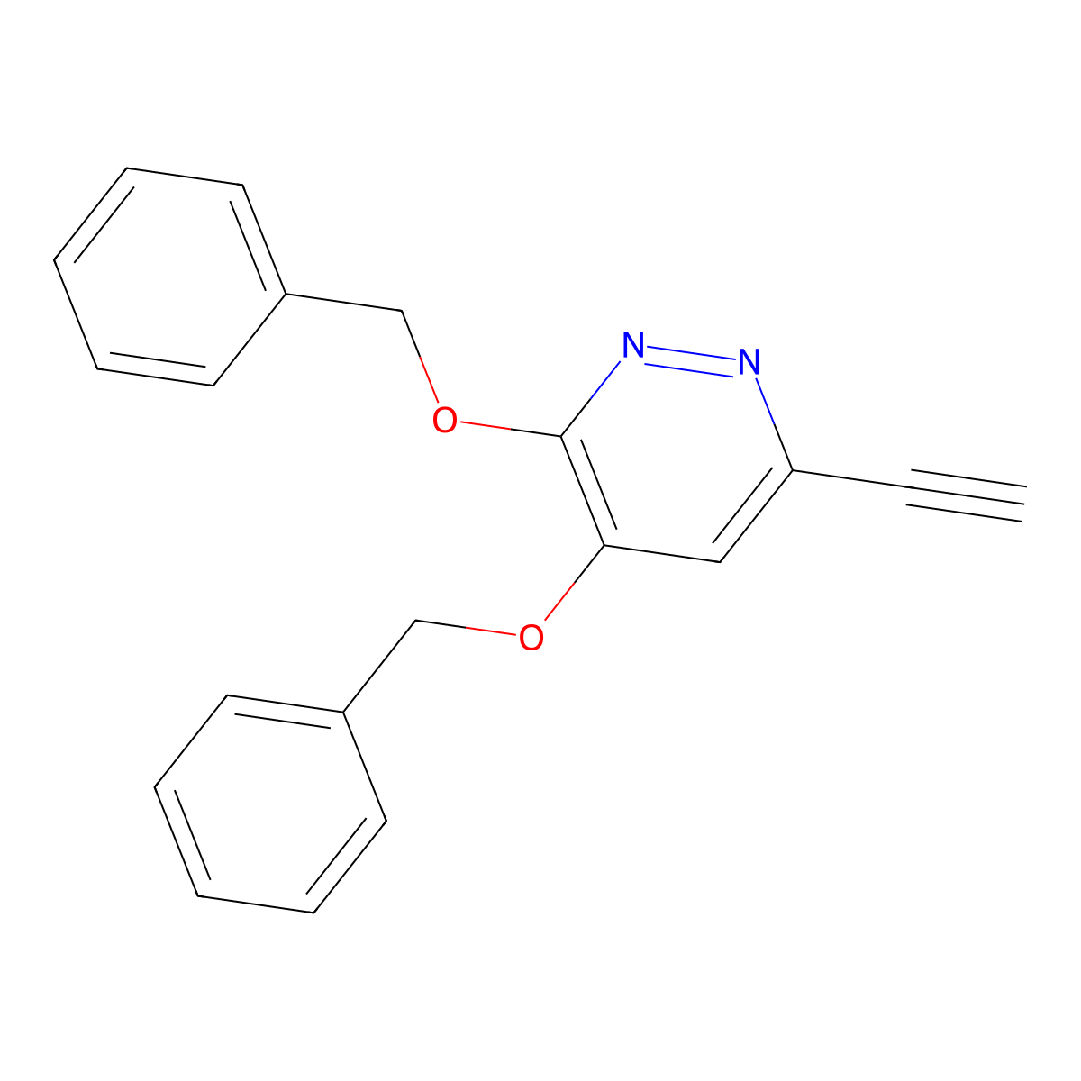 3,4-Bis(benzyloxy)-6-ethynylpyridazine molecular structure, CAS 1425511-67-6