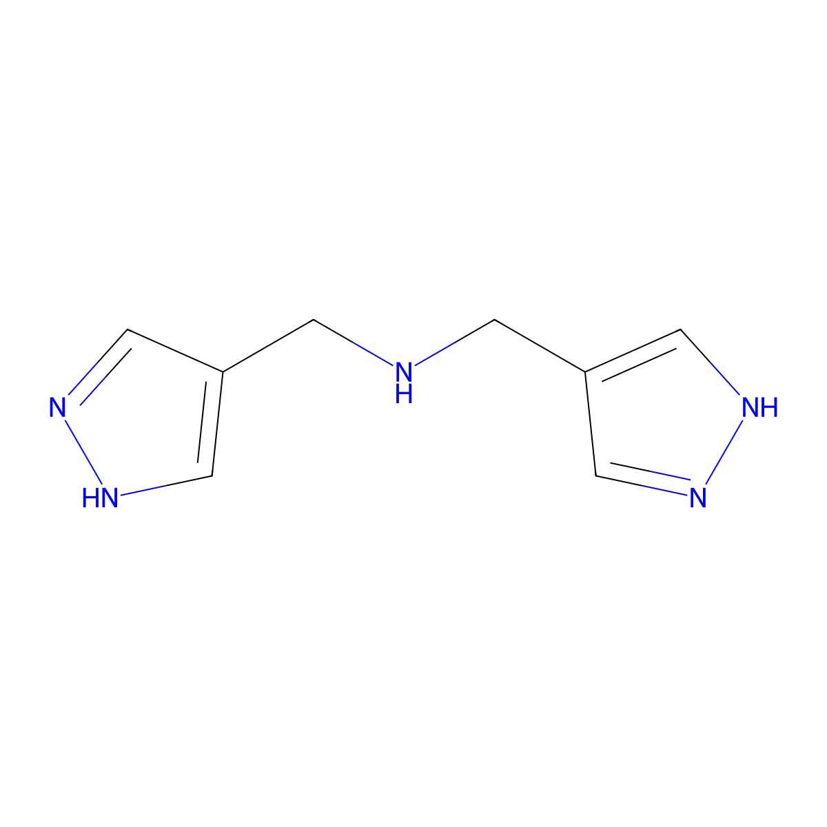 bis[(1H-pyrazol-4-yl)methyl]amine molecular structure, CAS 1425540-59-5