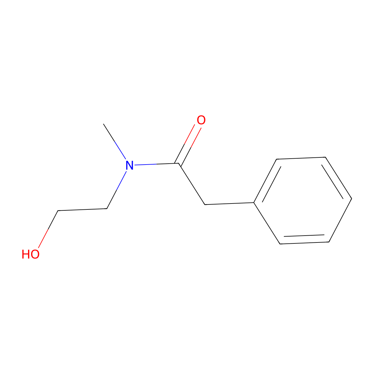 N-(2-Hydroxyethyl)-N-methylbenzeneacetamide molecular structure, CAS 142558-01-8