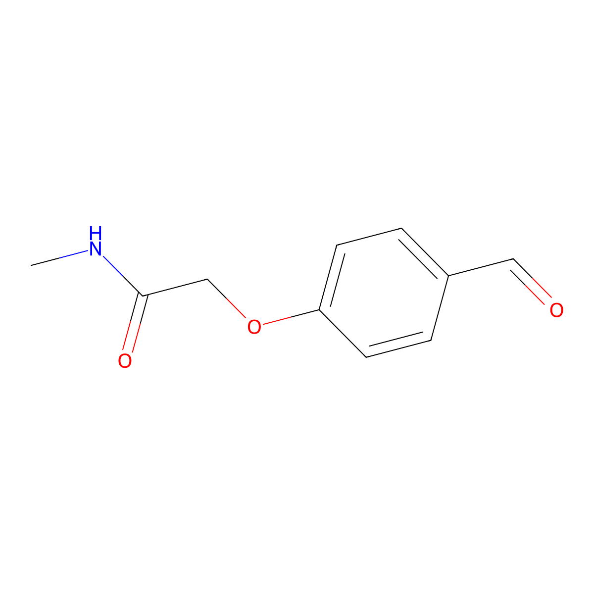 2-(4-formylphenoxy)-N-methylacetamide molecular structure, CAS 142558-10-9