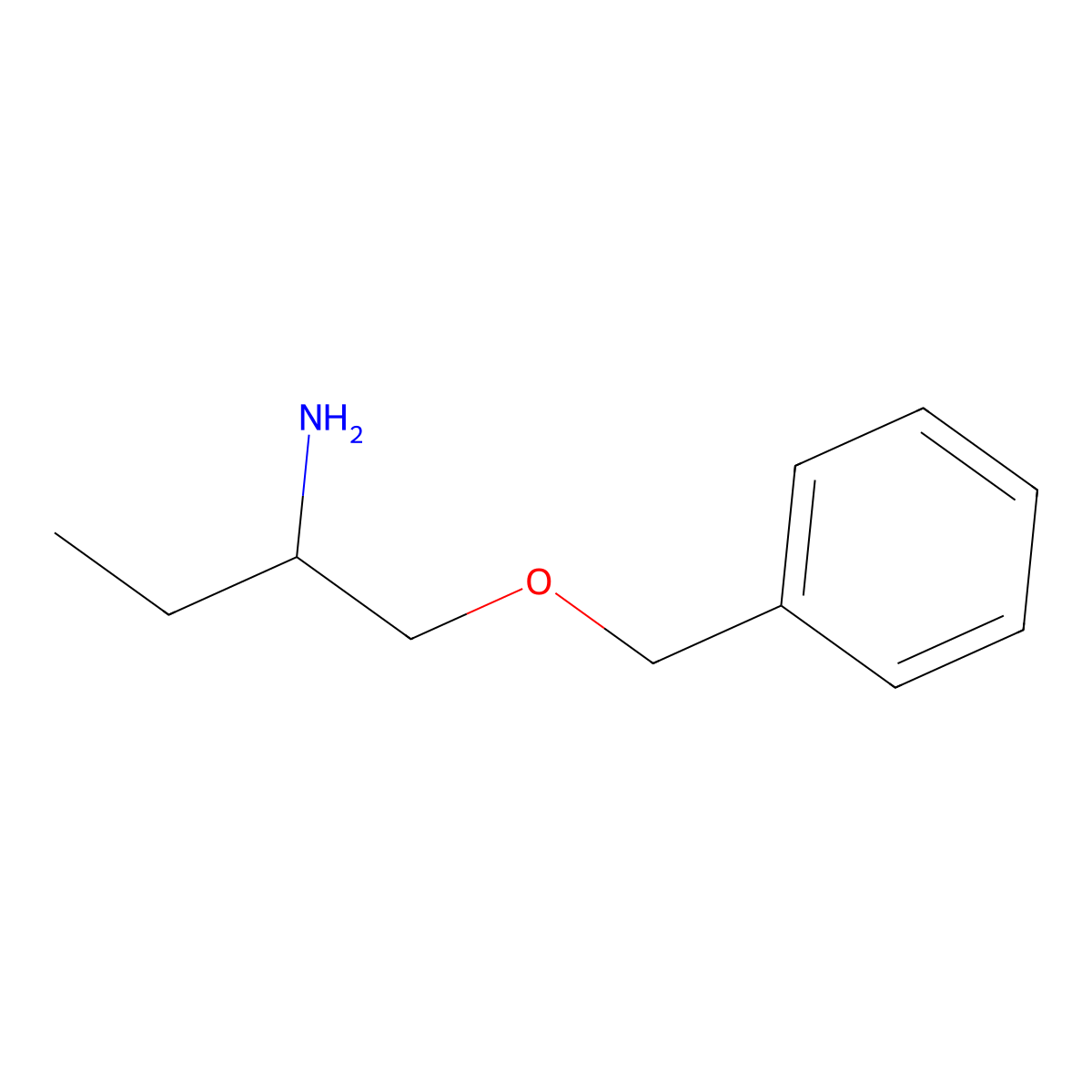 (R)-(-)-2-Amino-1-benzyloxybutane molecular structure, CAS 142559-11-3