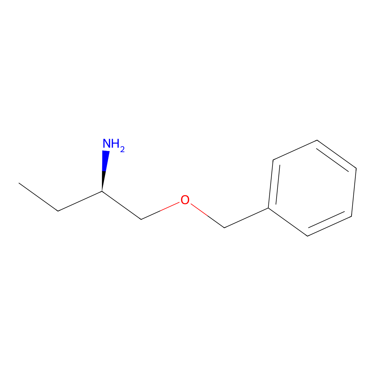 (R)-(-)-2-Amino-1-benzyloxybutane molecular structure, CAS 142559-11-3