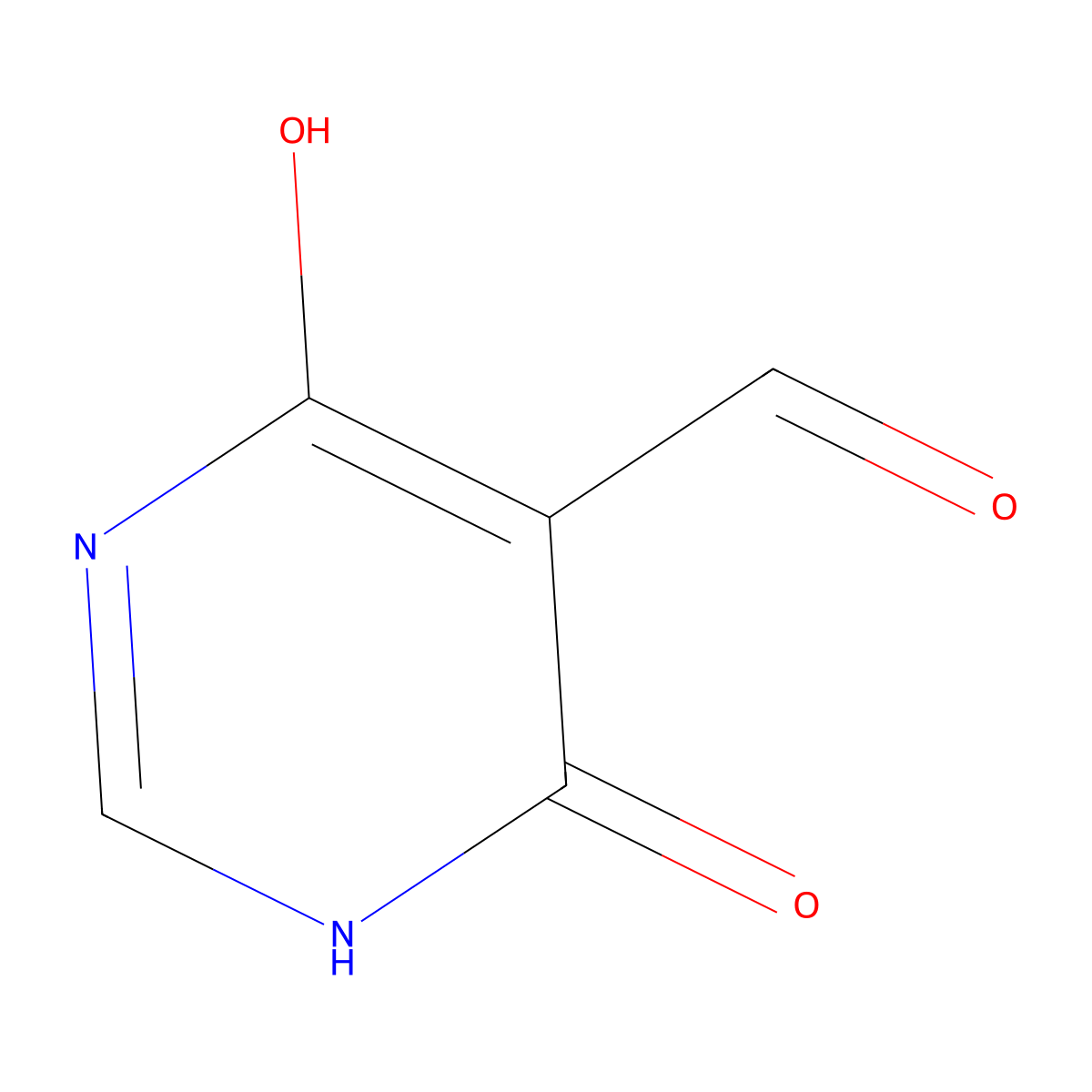 4,6-Dihydroxy-5-formylpyrimidine molecular structure, CAS 14256-99-6