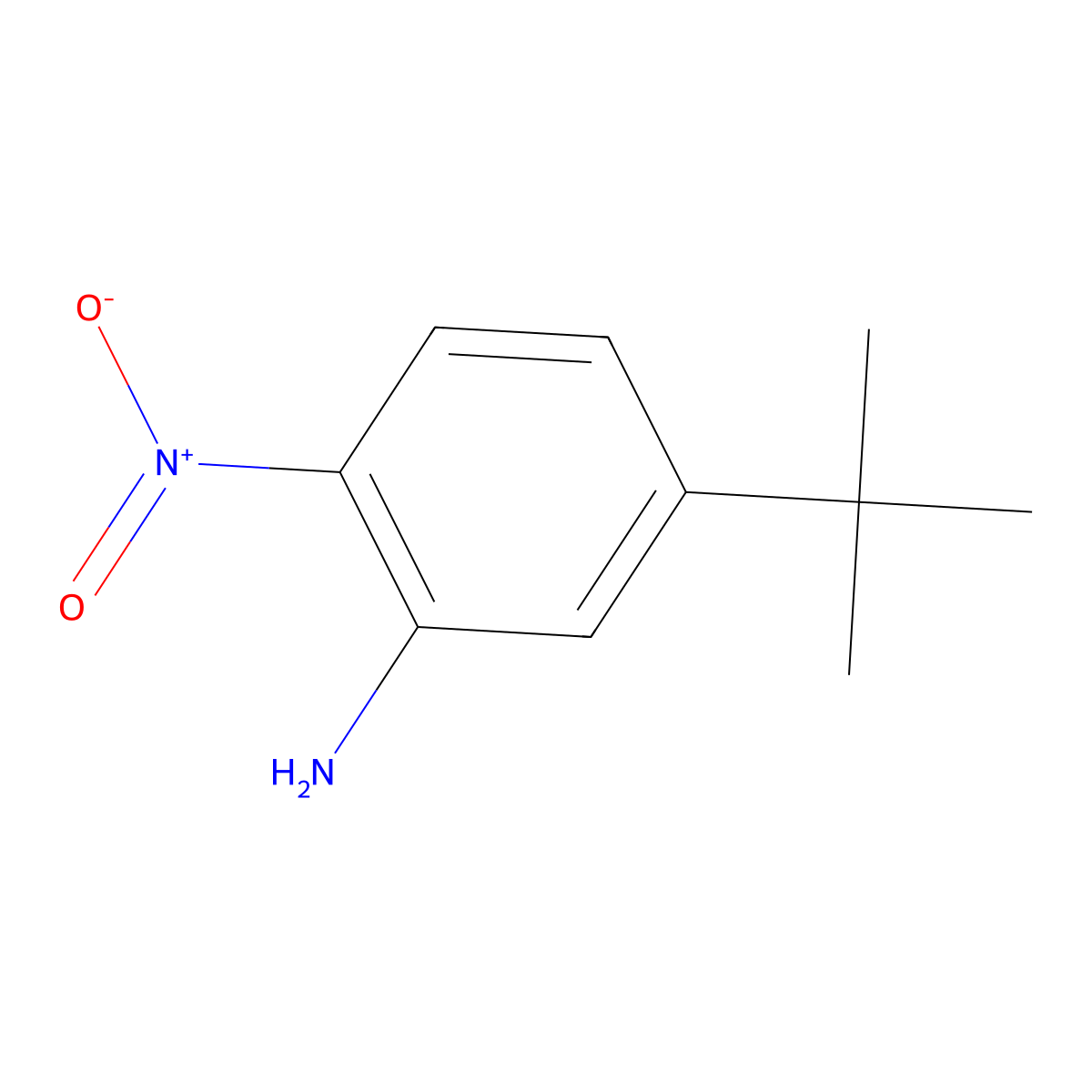 5-(tert-Butyl)-2-nitroaniline molecular structure, CAS 142564-53-2