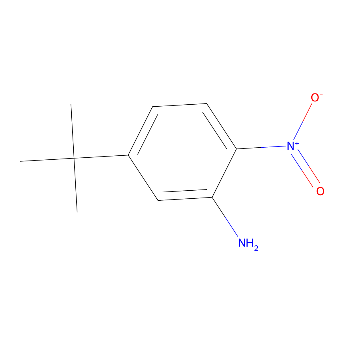 5-(tert-Butyl)-2-nitroaniline molecular structure, CAS 142564-53-2