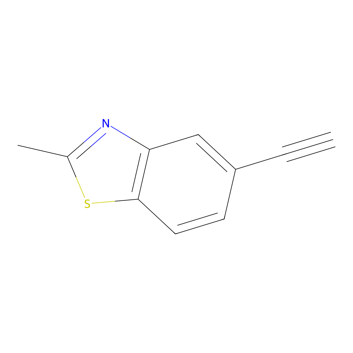 5-Ethynyl-2-methylbenzothiazole molecular structure, CAS 1425647-79-5