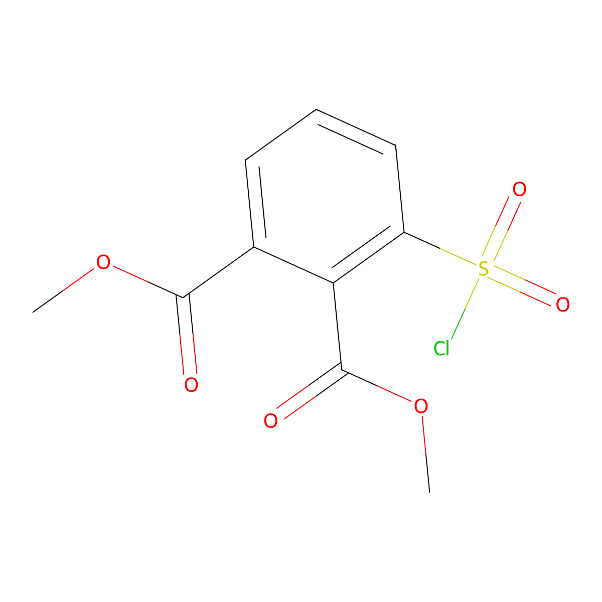 Dimethyl 3-(chlorosulfonyl)phthalate molecular structure, CAS 142576-66-7