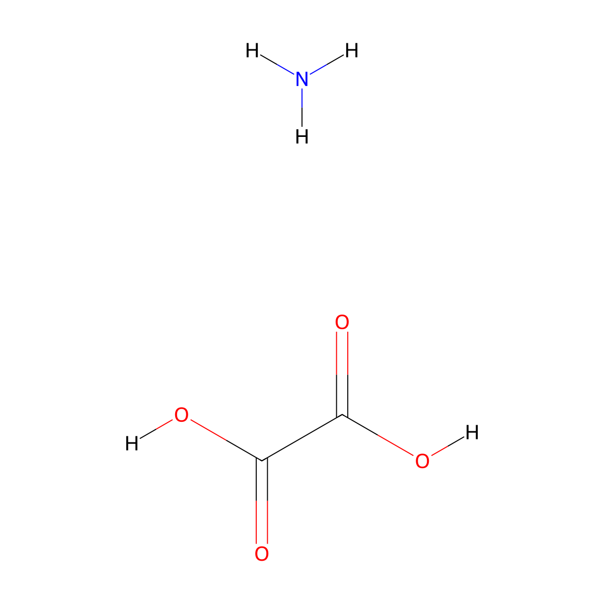 Monoammonium Oxalate molecular structure, CAS 14258-49-2