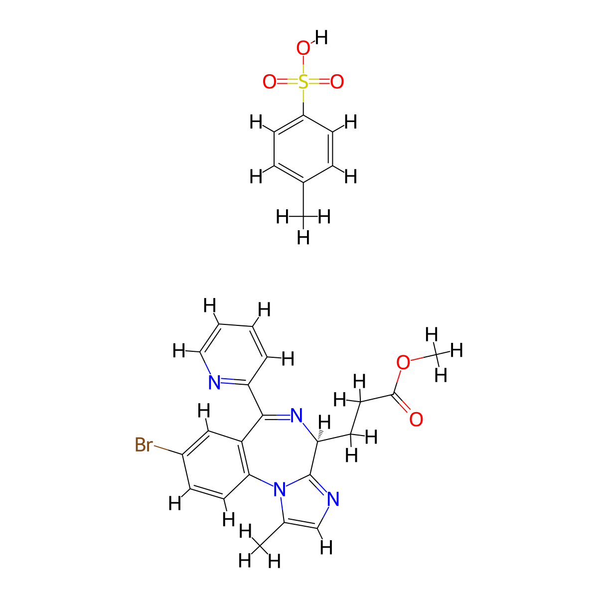 Remimazolam Tosylate molecular structure, CAS 1425904-79-5