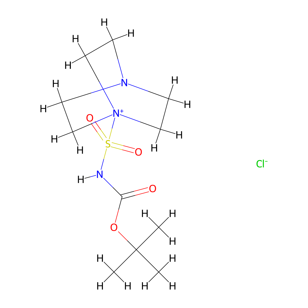 1-(N-(tert-Butoxycarbonyl)sulfamoyl)-1,4-diazabicyclo[2.2.2]octan-1-ium chloride molecular structure, CAS 1425925-97-8