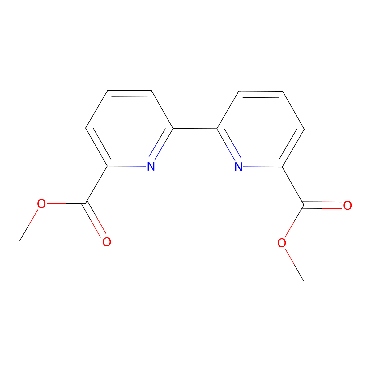 Dimethyl [2,2'-bipyridine]-6,6'-dicarboxylate molecular structure, CAS 142593-07-5