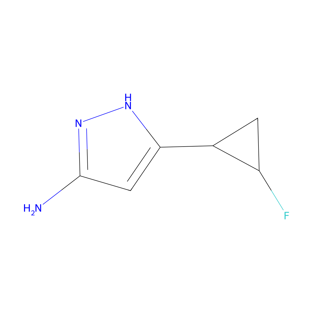 5-((1S,2R)-2-Fluorocyclopropyl)-1H-pyrazol-3-amine molecular structure, CAS 1425931-78-7