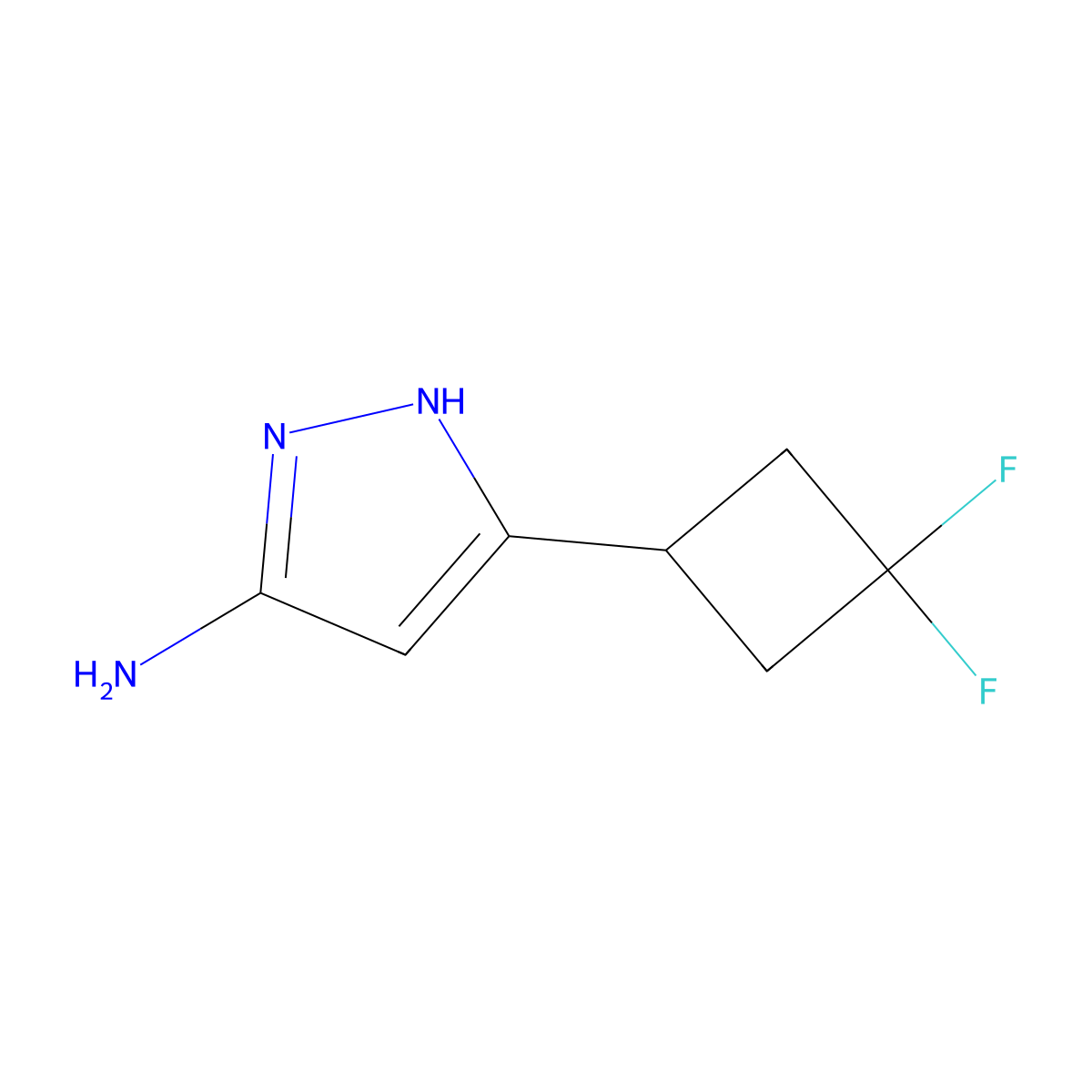 5-(3,3-Difluorocyclobutyl)-1H-pyrazol-3-amine molecular structure, CAS 1425931-95-8