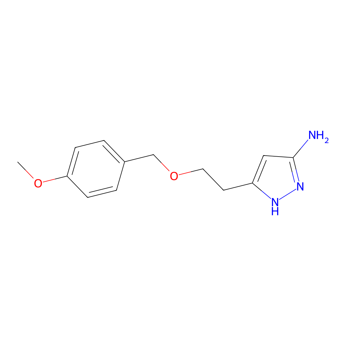 5-(2-((4-Methoxybenzyl)oxy)ethyl)-1H-pyrazol-3-amine molecular structure, CAS 1425931-97-0