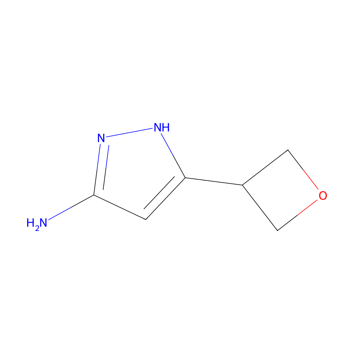 5-(Oxetan-3-yl)-1H-pyrazol-3-amine molecular structure, CAS 1425932-06-4