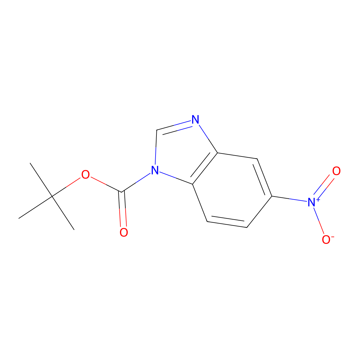 tert-butyl 5-nitro-1H-benzo[d]imidazole-1-carboxylate molecular structure, CAS 1425932-17-7