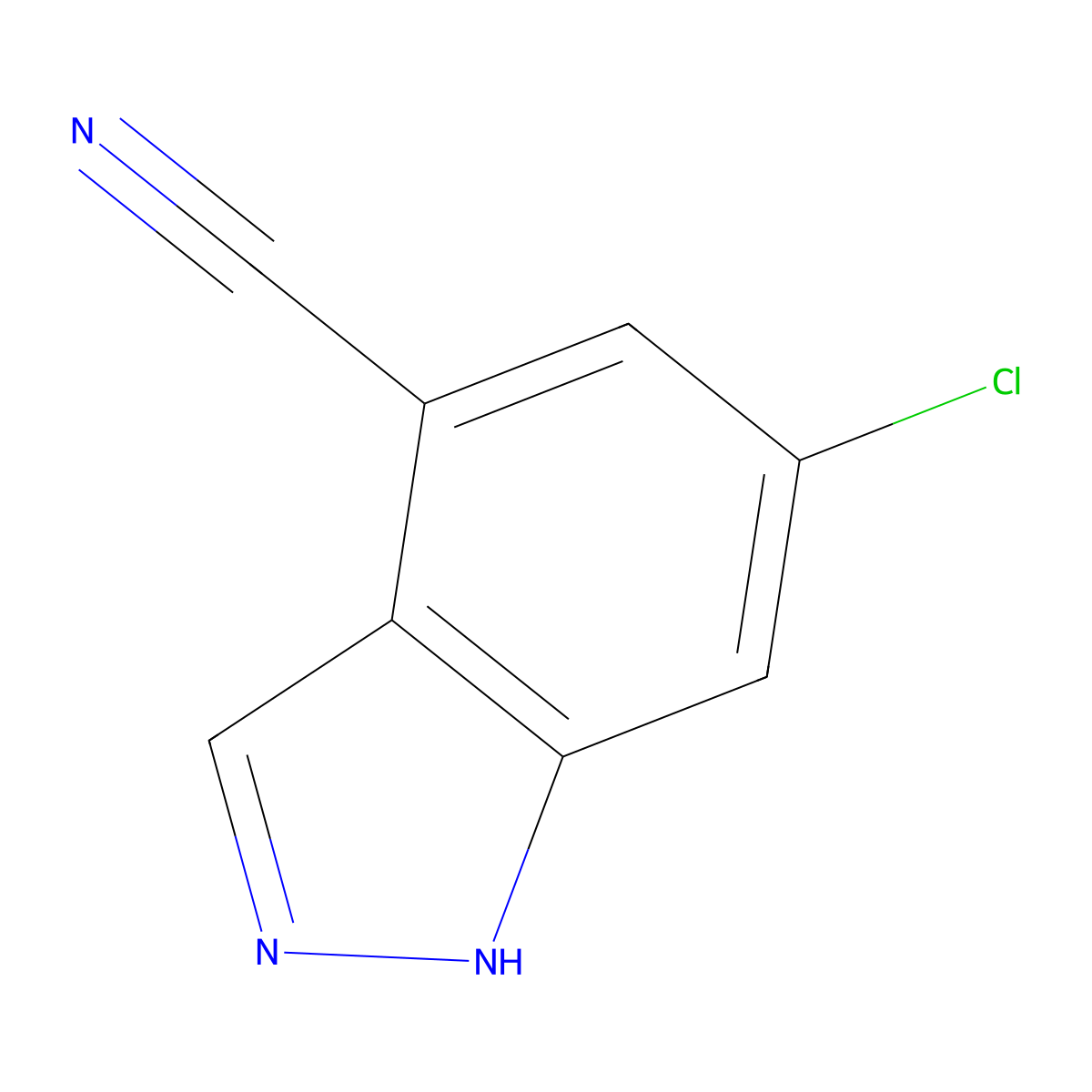 6-chloro-1H-indazole-4-carbonitrile molecular structure, CAS 1425932-59-7