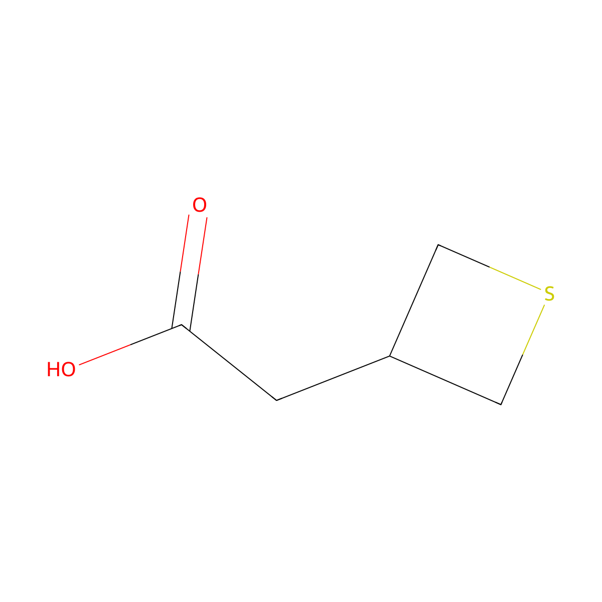 2-(Thietan-3-yl)acetic acid molecular structure, CAS 1425935-32-5