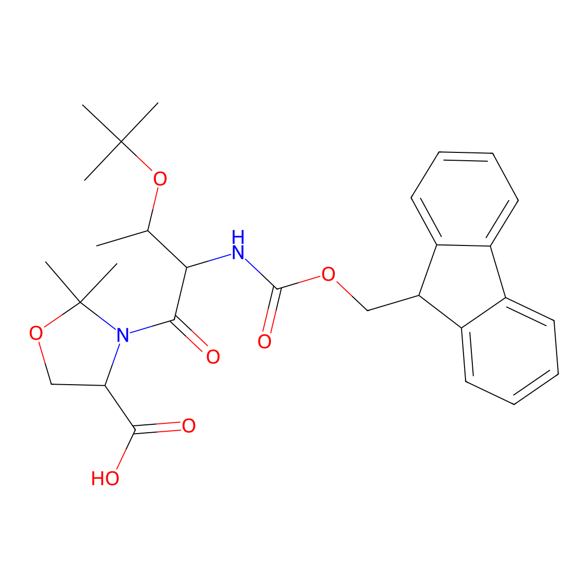 Fmoc-Thr(Tbu)-Ser(Psi(Me,Me)Pro)-OH molecular structure, CAS 1425938-63-1
