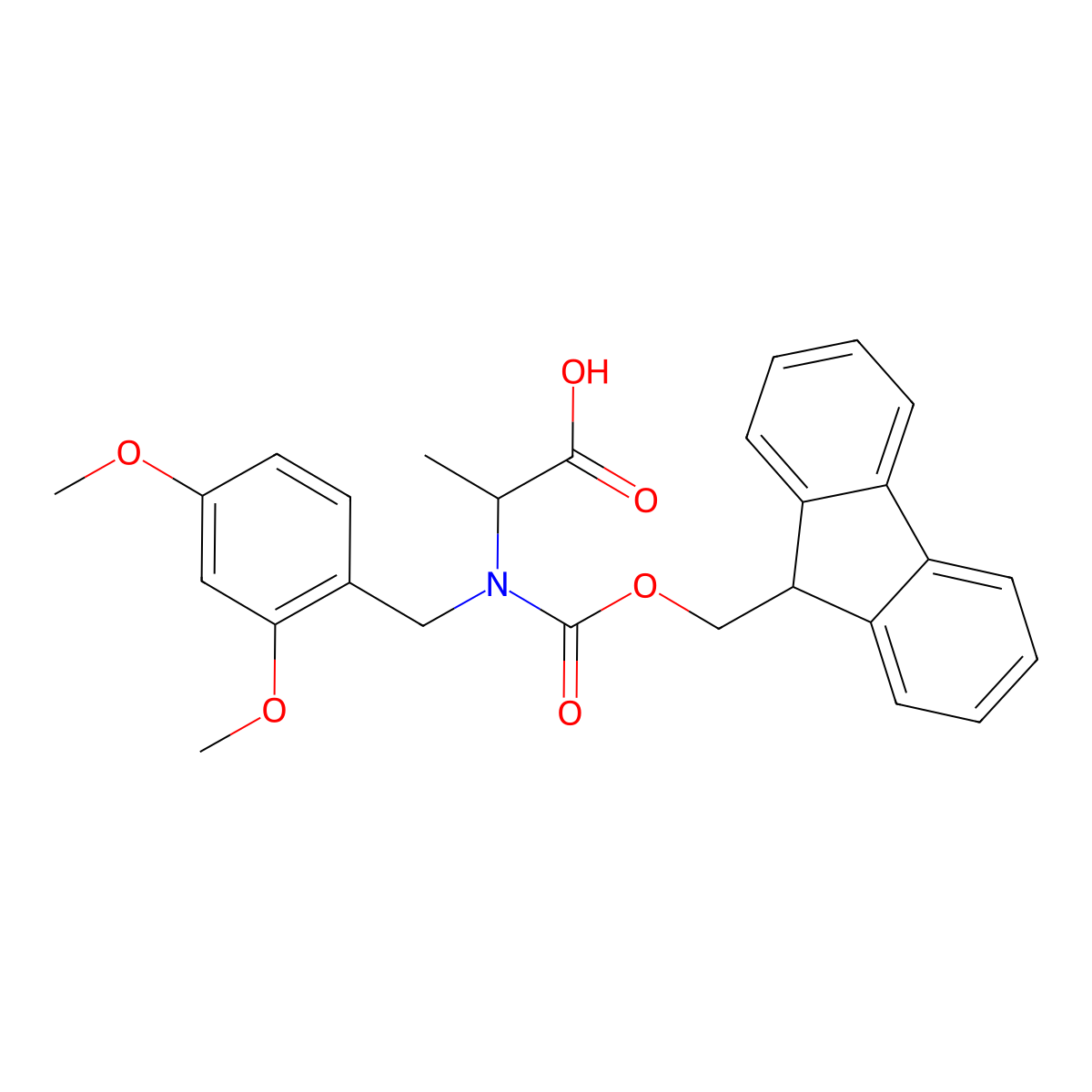 Fmoc-(Dmb)Ala-OH molecular structure, CAS 1425938-66-4