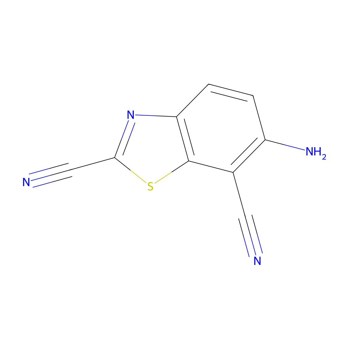 6-Aminobenzo[d]thiazole-2,7-dicarbonitrile molecular structure, CAS 1425945-85-2