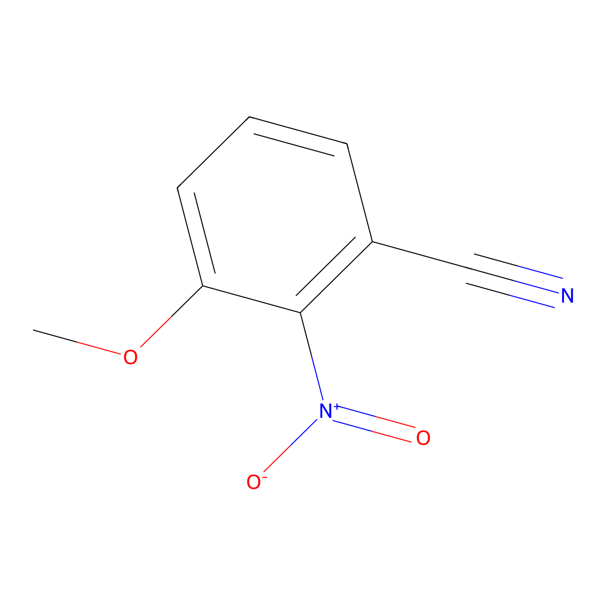 3-Methoxy-2-nitrobenzonitrile molecular structure, CAS 142596-50-7
