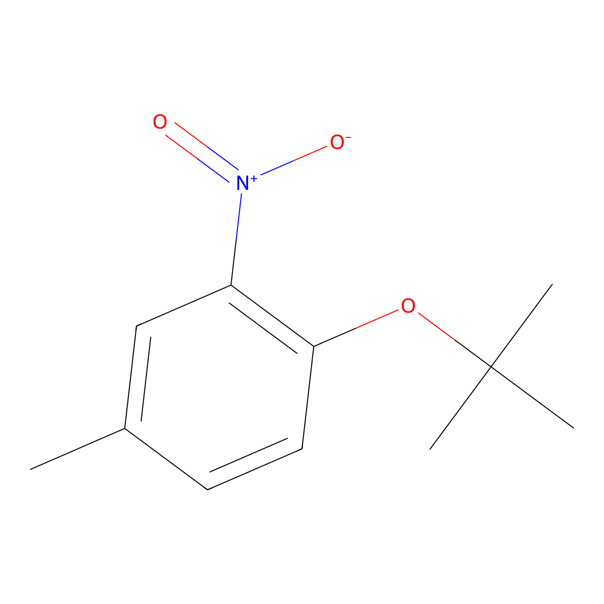 1-tert-Butoxy-4-methyl-2-nitrobenzene molecular structure, CAS 142596-55-2