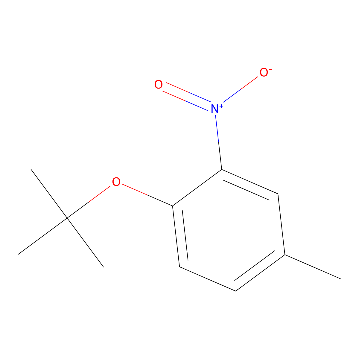 1-tert-Butoxy-4-methyl-2-nitrobenzene molecular structure, CAS 142596-55-2