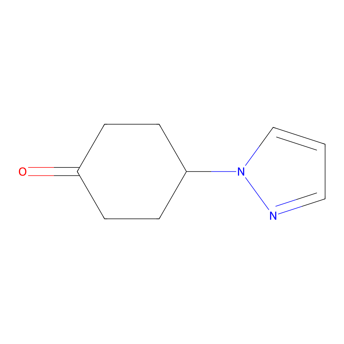 4-(1H-Pyrazol-1-yl)cyclohexan-1-one molecular structure, CAS 1425971-78-3