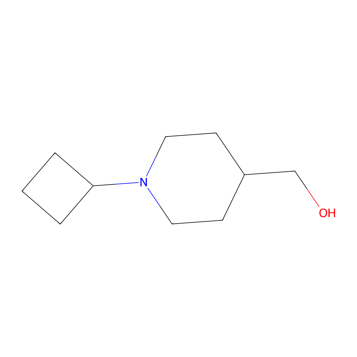 (1-Cyclobutylpiperidin-4-yl)methanol molecular structure, CAS 1425972-60-6