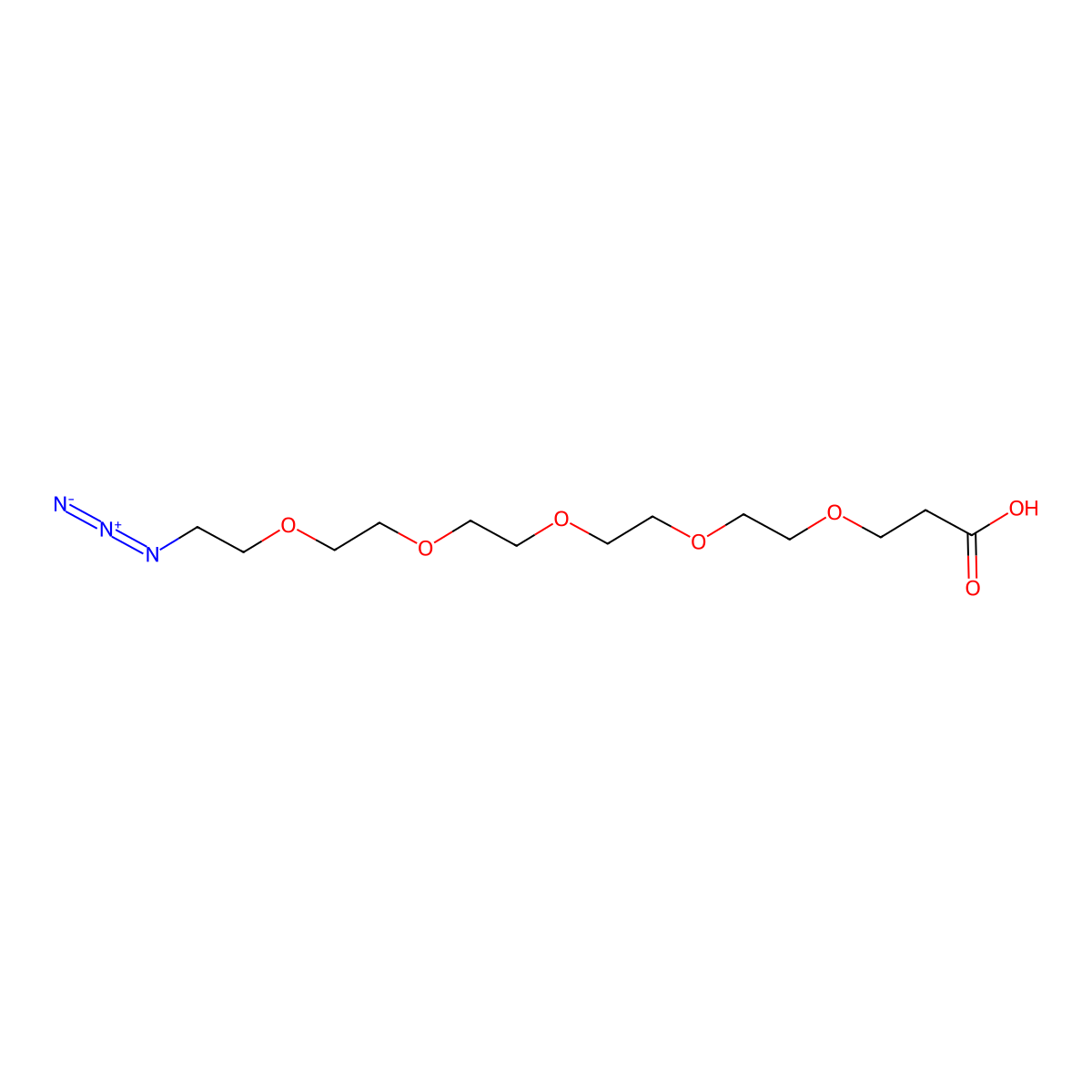 Azido-PEG5-acid molecular structure, CAS 1425973-16-5