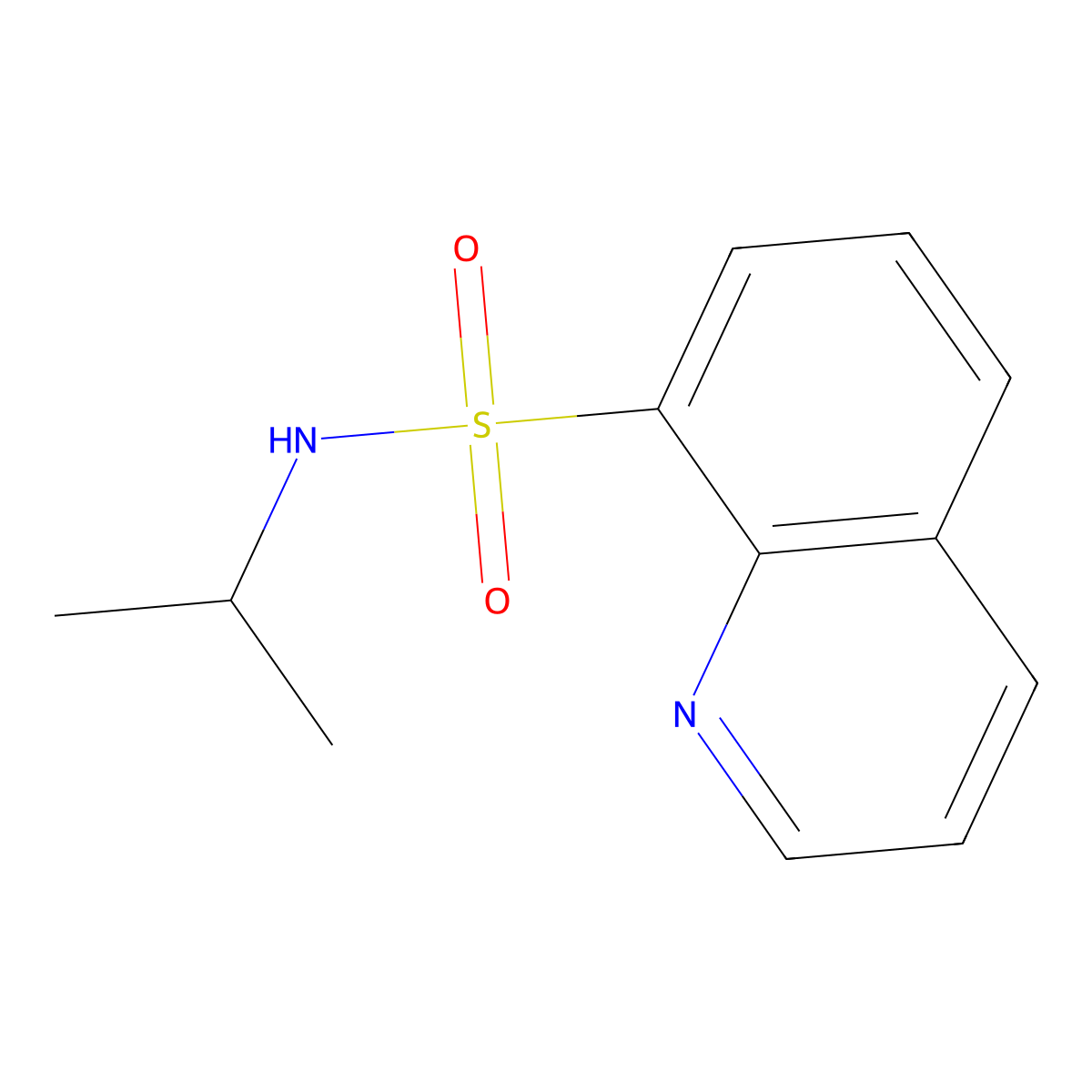 N-propan-2-ylquinoline-8-sulfonamide molecular structure, CAS 142598-00-3