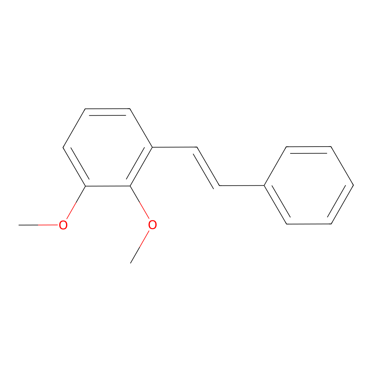 1,2-Dimethoxy-3-(2-phenylethenyl)benzene molecular structure, CAS 142599-32-4