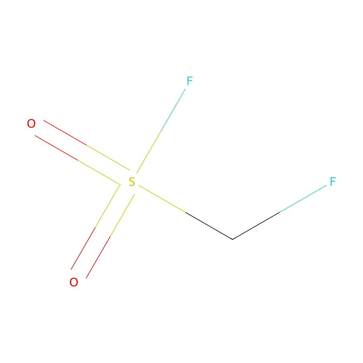 Fluoromethanesulfonyl fluoride molecular structure, CAS 1426-07-9