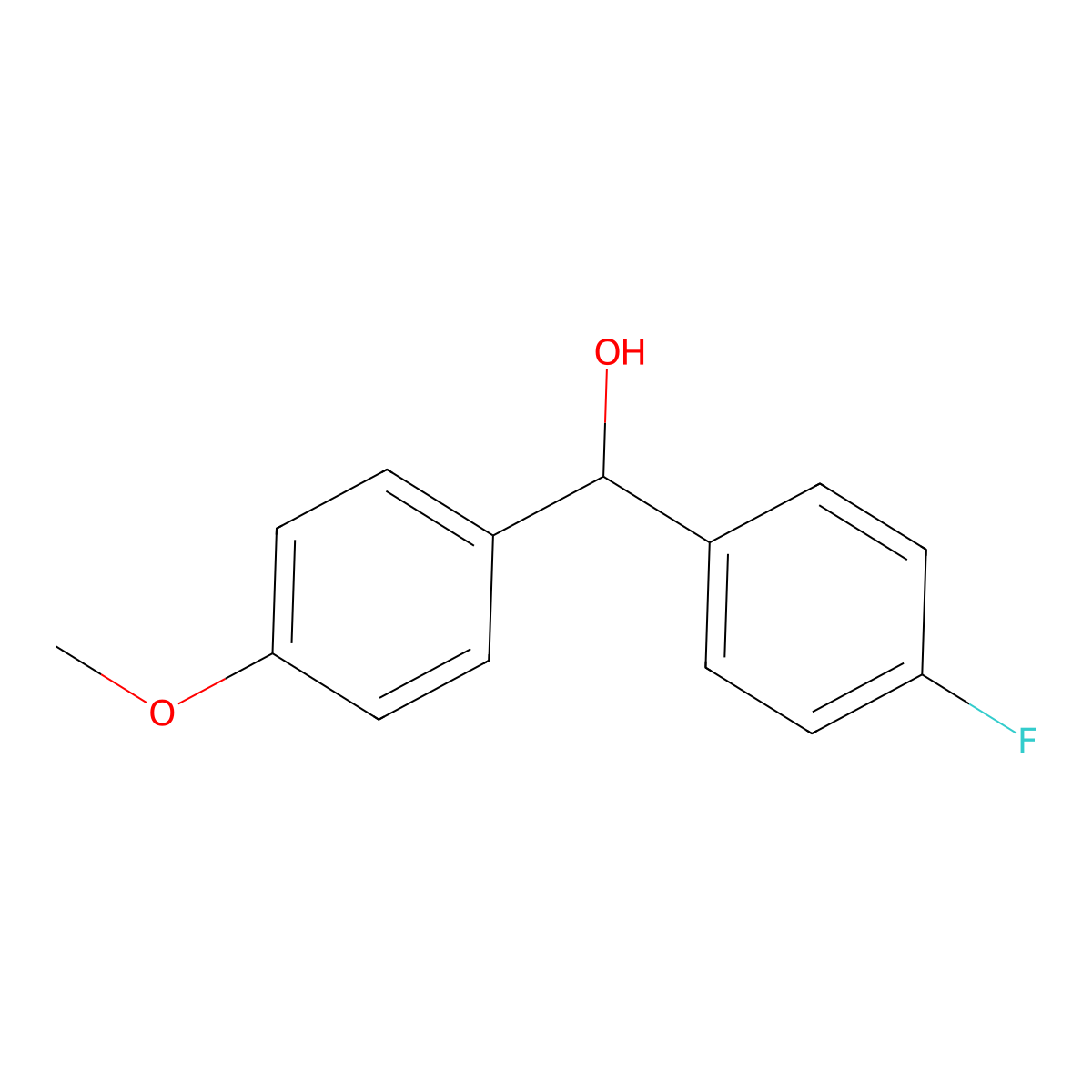 4-Fluoro-4'-methoxybenzhydrol molecular structure, CAS 1426-55-7