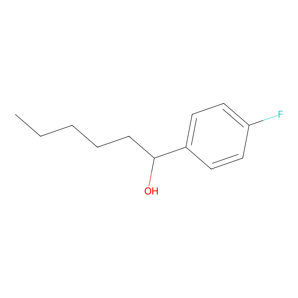 4-Fluoro-alpha-pentylbenZenemethanol molecular structure, CAS 1426-92-2