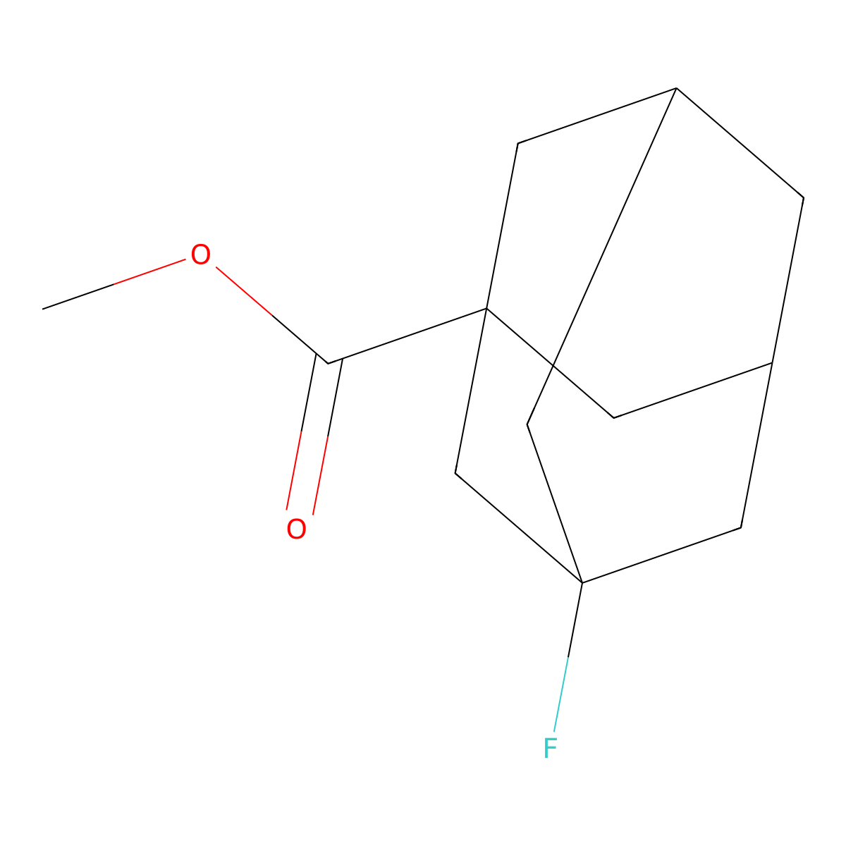 Methyl 3-fluoroadamantane-1-carboxylate molecular structure, CAS 1426-93-3