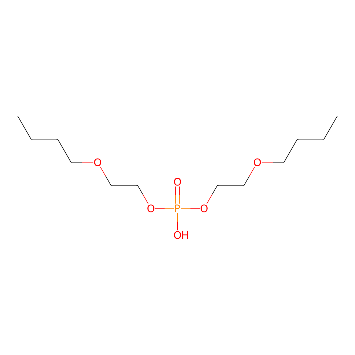 Ethanol, 2-butoxy-, 1,1'-(hydrogen phosphate) molecular structure, CAS 14260-97-0