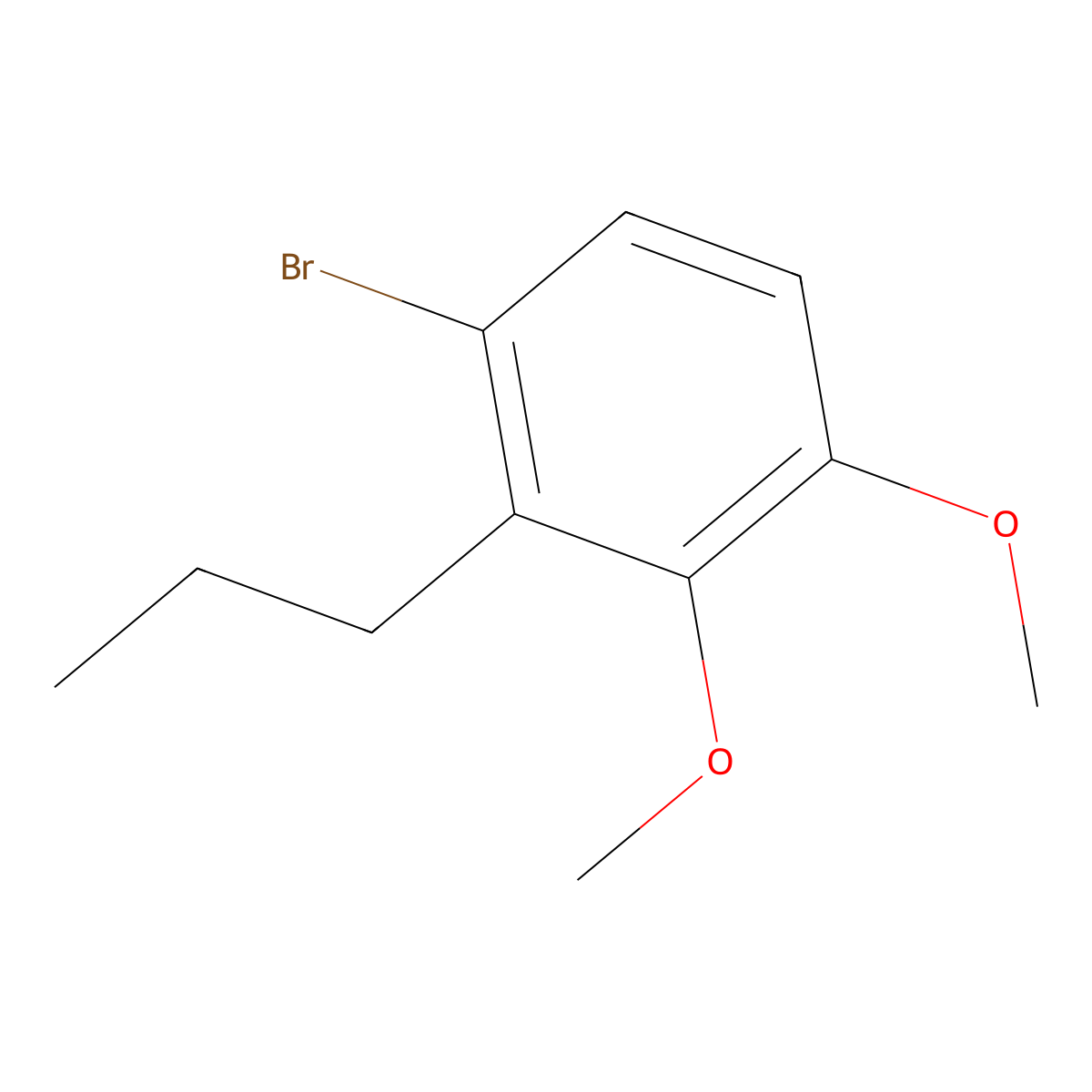 1-Bromo-3,4-dimethoxy-2-propylbenzene molecular structure, CAS 142601-49-8