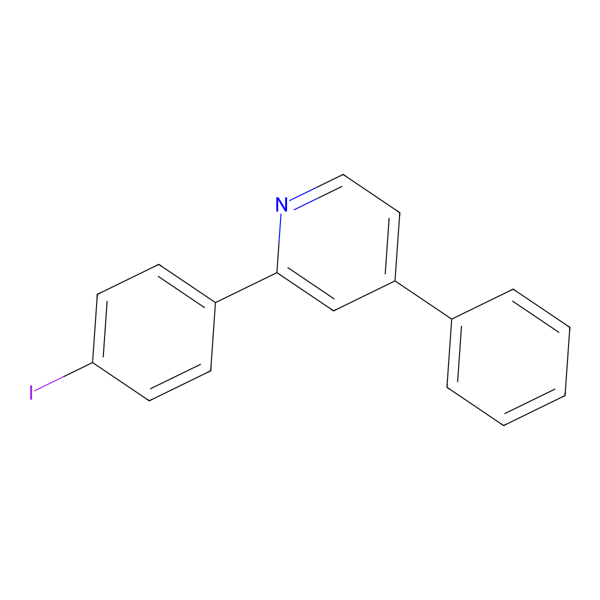2-(4-Iodophenyl)-4-phenylpyridine molecular structure, CAS 1426022-12-9